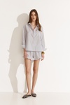 Stripe Cotton Boho Shorts - SS25