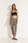 Brown Pants With Front Details - SS25