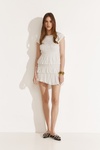 Wrap-Effect White Mini Dress - SS25