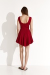 Red Mini Dress with Flared Cut - SS25