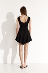 Black Mini Dress with Flared Cut - SS25