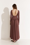 Backless Mauve Maxi Dress - SS25