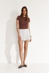 Mauve Basic Cotton T-shirt -SS25