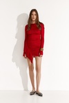 Red Mini Dress With Ruffled Details - SS25