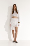 White Long Sleeve Cropped Top - SS25