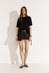 Black Top With Buttons On The Back - SS25