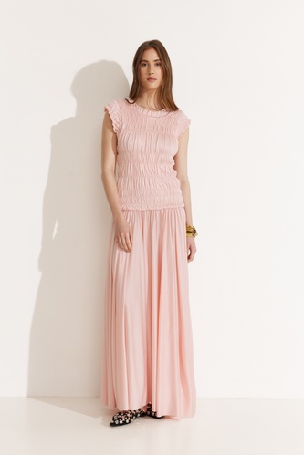 Wrap-Effect Rose Maxi Dress - SS25 - PNK Casual