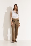 Brown-Gold Casual Pants - SS25
