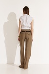 Brown-Gold Casual Pants - SS25