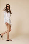 Off White Oversized Cotton Blouse - SS25