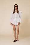 Off White Cotton With Lace Inserts Shorts - SS25