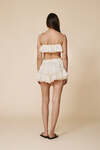 Yellow Linen With Lace Inserts Shorts - SS25