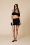 Black Cotton Pleated Shorts - SS25