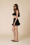 Black Cotton Pleated Shorts - SS25