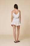 Off White Shorts With Openwork Embroidery Trim - SS25