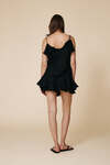 Black Cotton With Lace Inserts Shorts - SS25