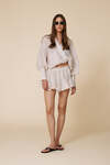 Light Beige Wrap Blouse With Long Sleeves - SS25