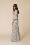 Light Green Maxi Lace Dress With Three-Guarter Flared Sleeves - SS25