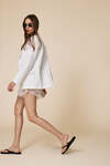 White Lightweight Shorts Finished With Delicate Lace Trim At The Hem - SS25