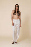 White Linen Casual Pants - SS25