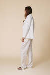 White Linen Casual Pants - SS25