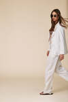 White Linen Casual Pants - SS25