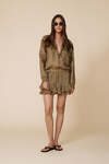 Kaki Pleated Shorts - SS25