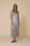 Grey Sequin Midi Dress - SS25