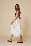White Midi Skirt With Lace - SS25