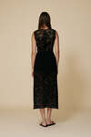 Black Lace Midi Dress With A Feminine Cut And A Delicate Waist Cut-Out - SS25