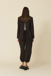 Brown Relaxed-Fit Pants With Silk Insert At The Waistband - FW25