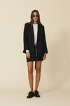 Black Skirt With Lace Insert At The Waistband - FW25