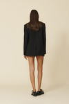 Black Skirt With A Lace-Trimmed Hem - FW25