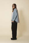 Blue Checkered Oversized Shirt