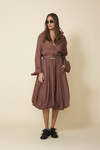 Balloon Brown Midi Skirt - FW25
