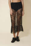 Black Midi Lace Skirt - FW25