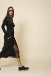 Black Midi Lace Skirt - FW25