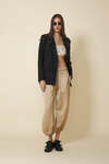 Beige Viscose Pants With Lace Insert At The Waistband - Pre-Spring26