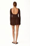 Backless Brown Mini Dress