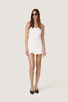 White Dress featuring a discreet wire inserted into the hem - SS26