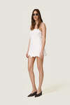 White Dress featuring a discreet wire inserted into the hem - SS26