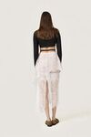 Black Cropped Blouse With a Front Cut-Out Detail And Adjustable Lace-Up Tie - SS26