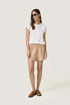 White T-shirt featuring a discreet wire inserted into the hem - SS26