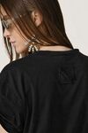 Black T-shirt featuring a discreet wire inserted into the hem - SS26