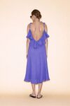 Backless Indigo Cotton Midi Dress