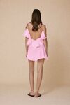 Backless Rose Cotton Mini Dress