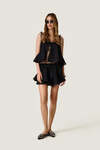 Black loose camisole with lace underneat - SS26
