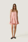 Coral loose dress with lace underneat - SS26