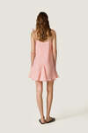 Coral loose dress with lace underneat - SS26
