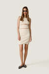 Beige Dress with a modern waist cut-out - SS26